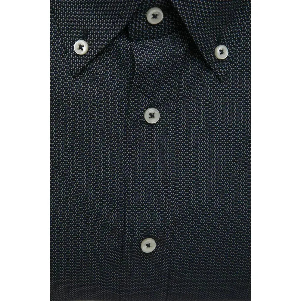 Robert Friedman Black Cotton Men Shirt