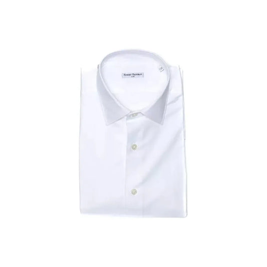 Robert Friedman White Cotton Men Shirt Robert Friedman