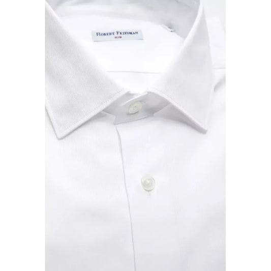 Robert Friedman White Cotton Mens Shirt Robert Friedman