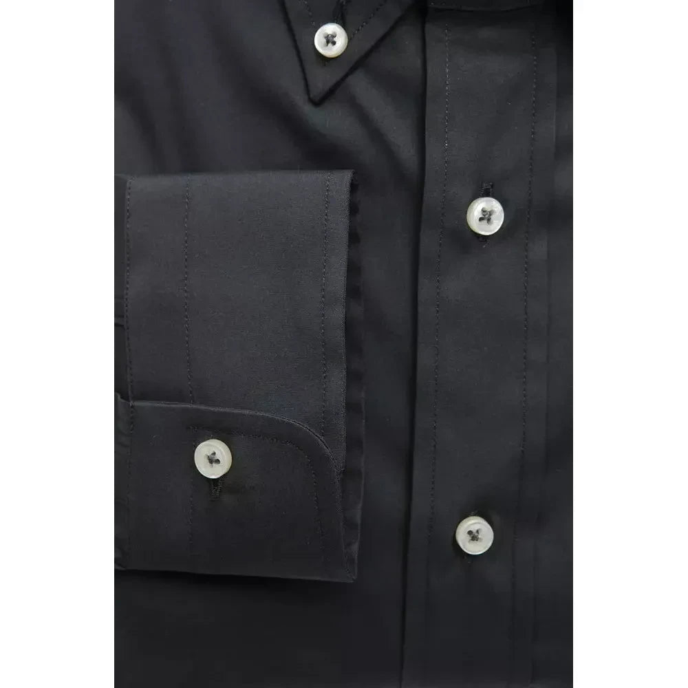 Robert Friedman Gray Cotton Men Shirt Robert Friedman