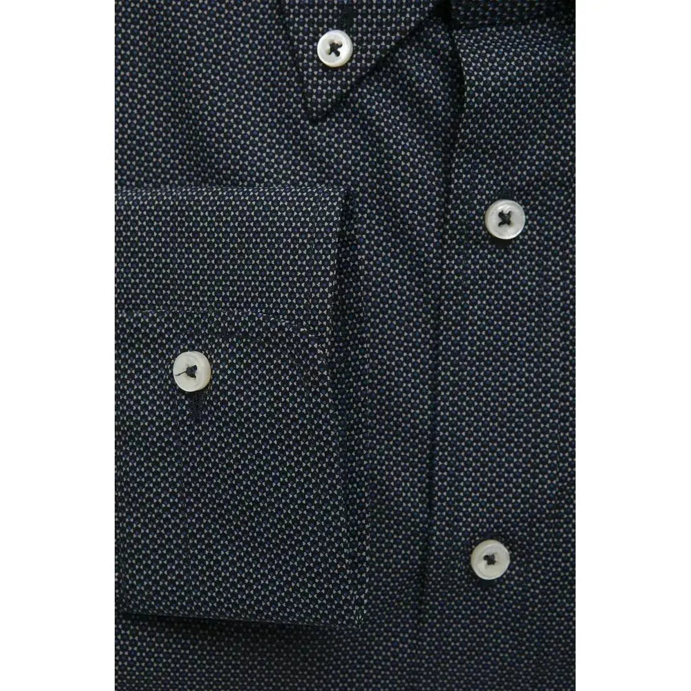 Robert Friedman Black Cotton Men Shirt