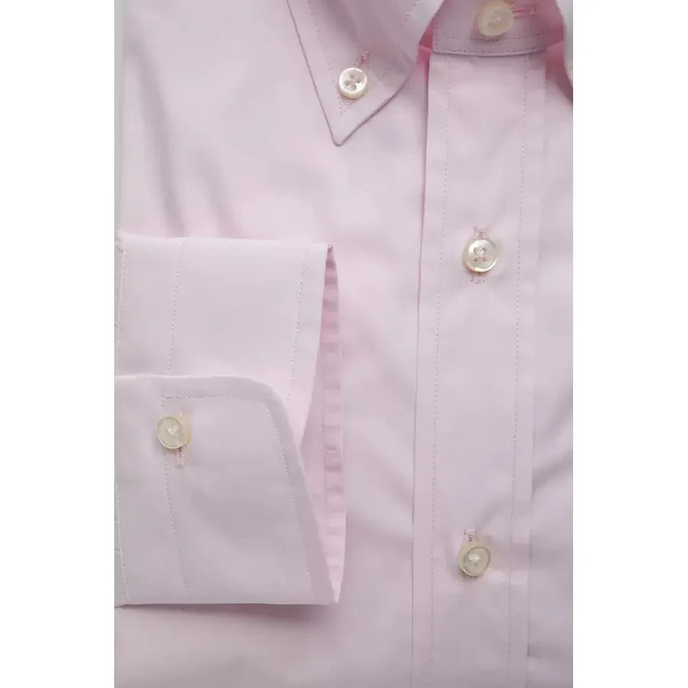 Robert Friedman Pink Cotton Men's Shirt Robert Friedman