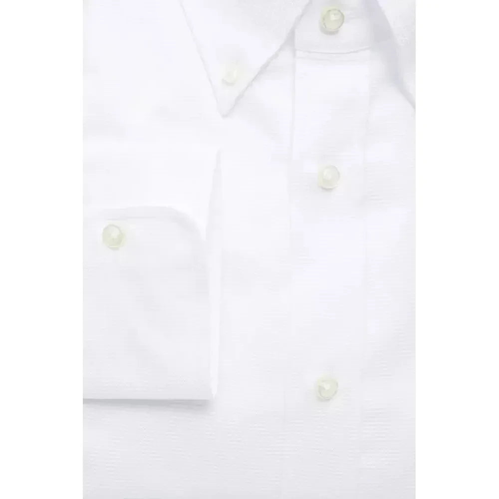 Robert Friedman White Cotton Men Shirt Robert Friedman