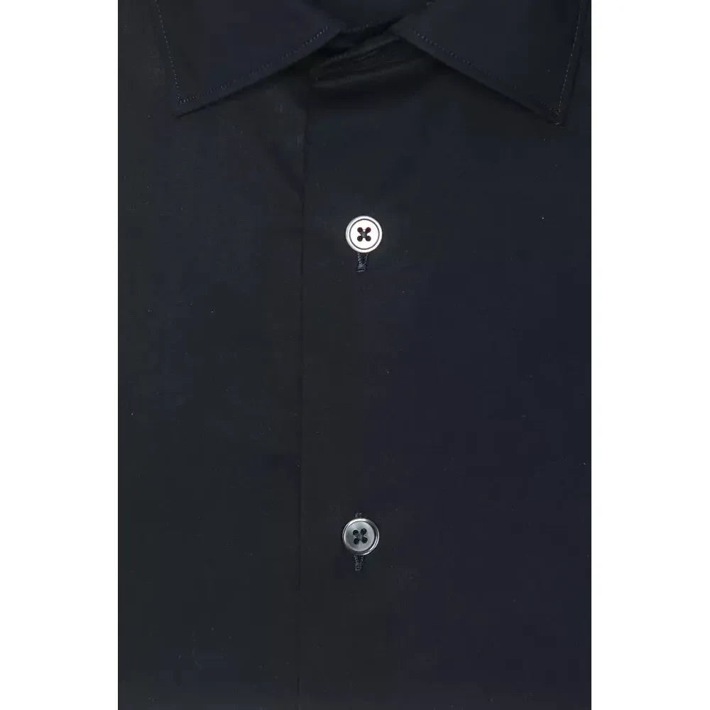 Robert Friedman Black Cotton Men Shirt Robert Friedman