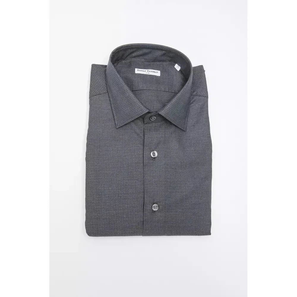 Robert Friedman "Black Cotton Men Shirt" Robert Friedman