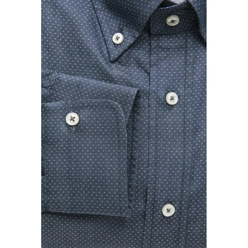 Robert Friedman Blue Cotton Men Shirt Robert Friedman