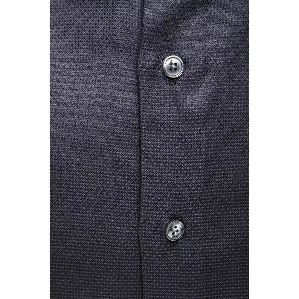 Robert Friedman Blue Cotton Men Shirt Robert Friedman