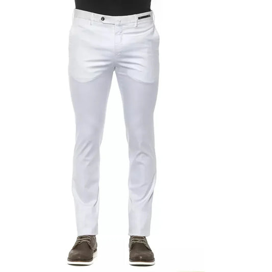 PT Torino White Cotton Men Trouser Jeans & Pants PT Torino