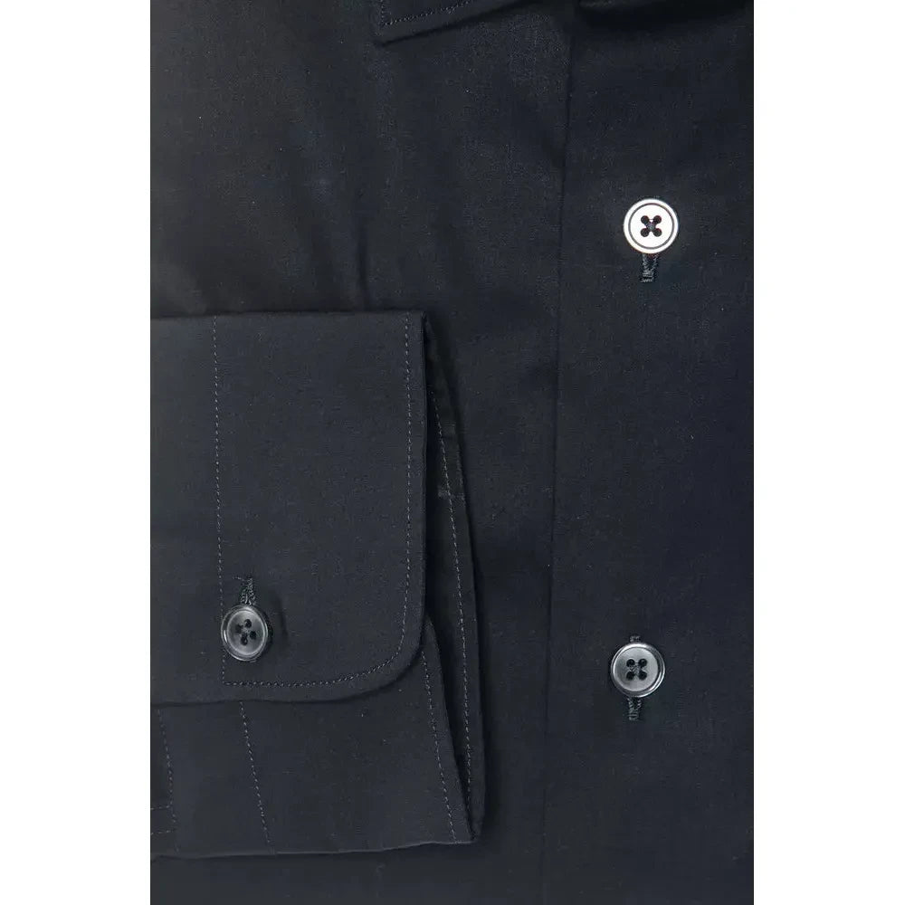 Robert Friedman Black Cotton Men Shirt Robert Friedman