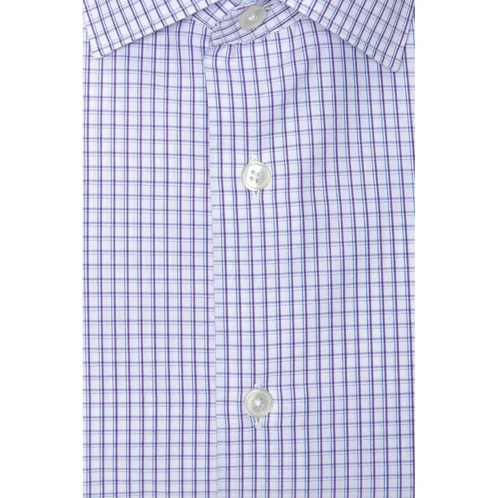 Robert Friedman Burgundy Cotton Men Shirt Robert Friedman