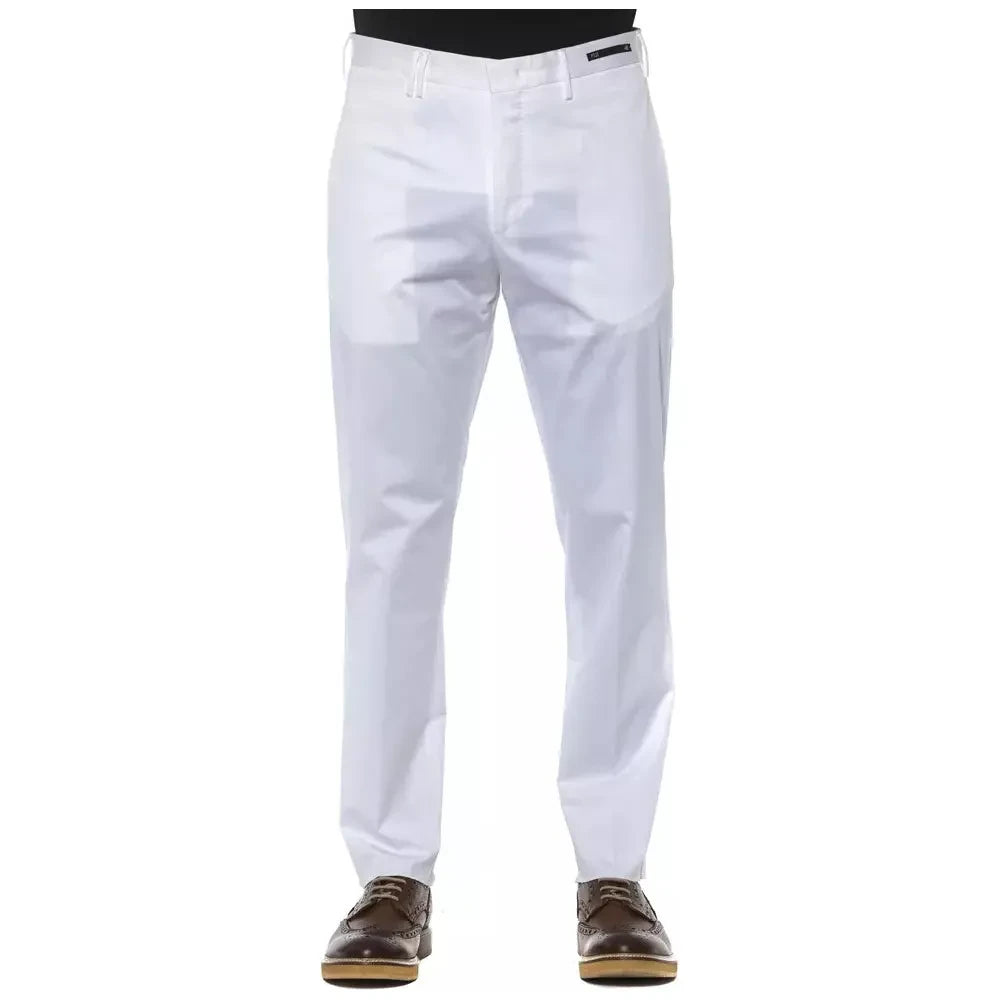 PT Torino White Cotton Men Trouser PT Torino