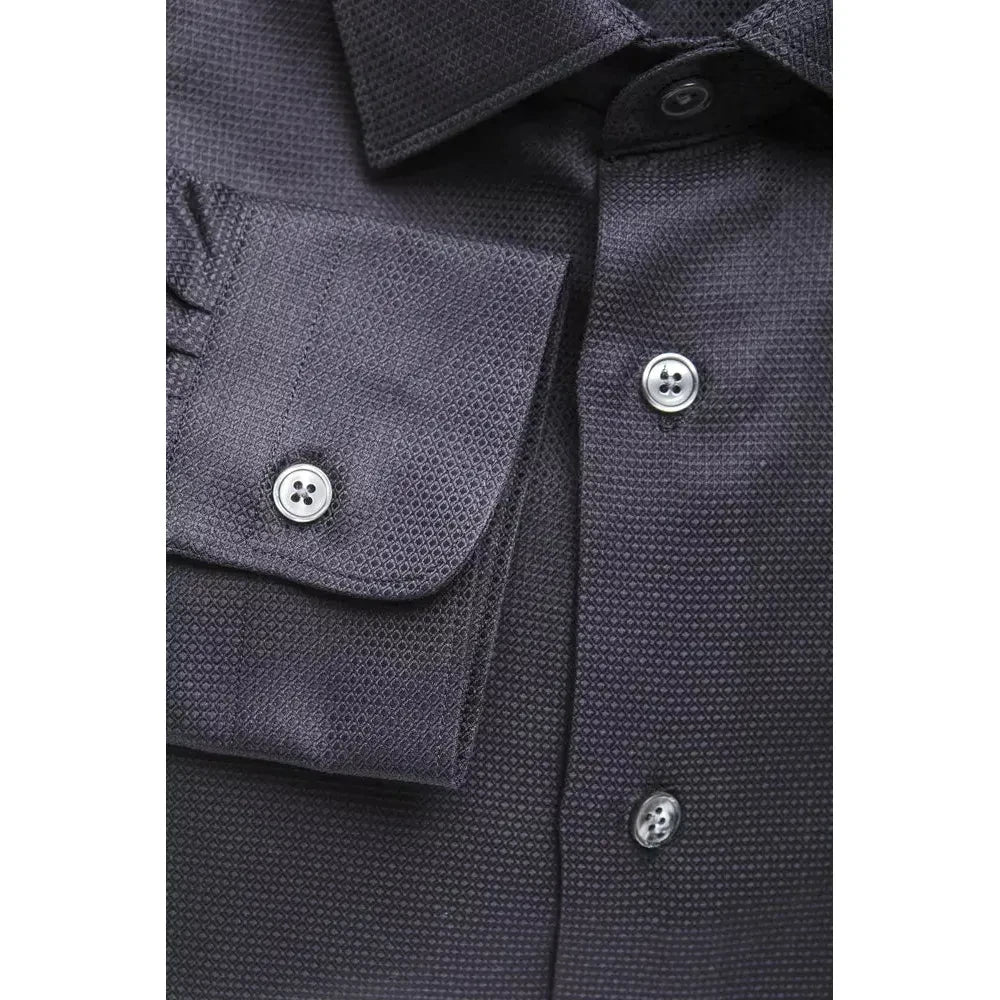 Robert Friedman Blue Cotton Men Shirt Robert Friedman