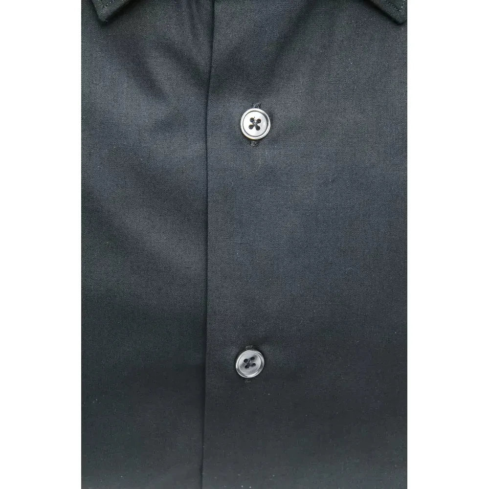 Robert Friedman Black Cotton Men's Shirt Robert Friedman