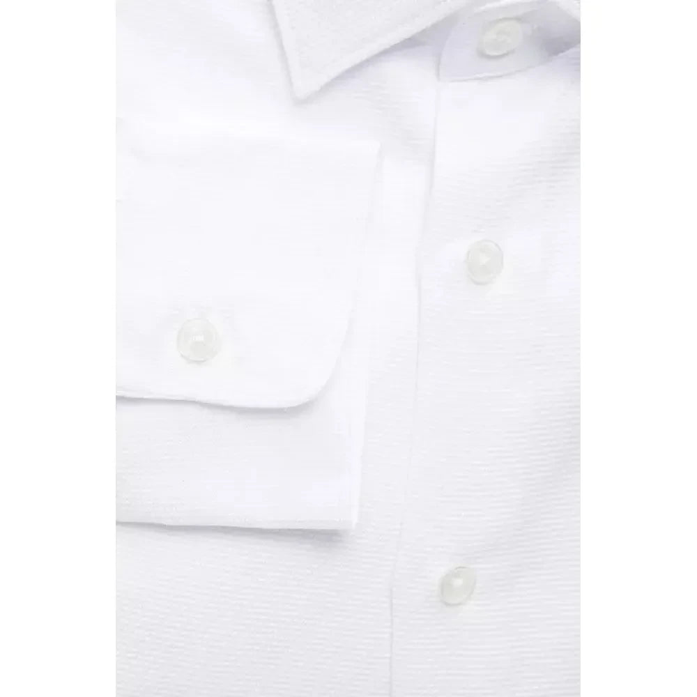 Robert Friedman White Cotton Men's Shirt Robert Friedman