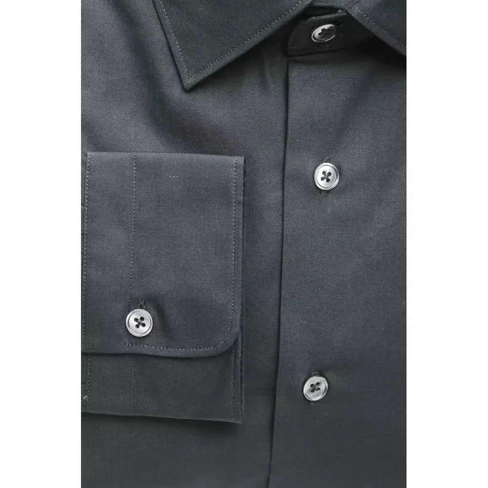 Robert Friedman Black Cotton Men's Shirt Robert Friedman