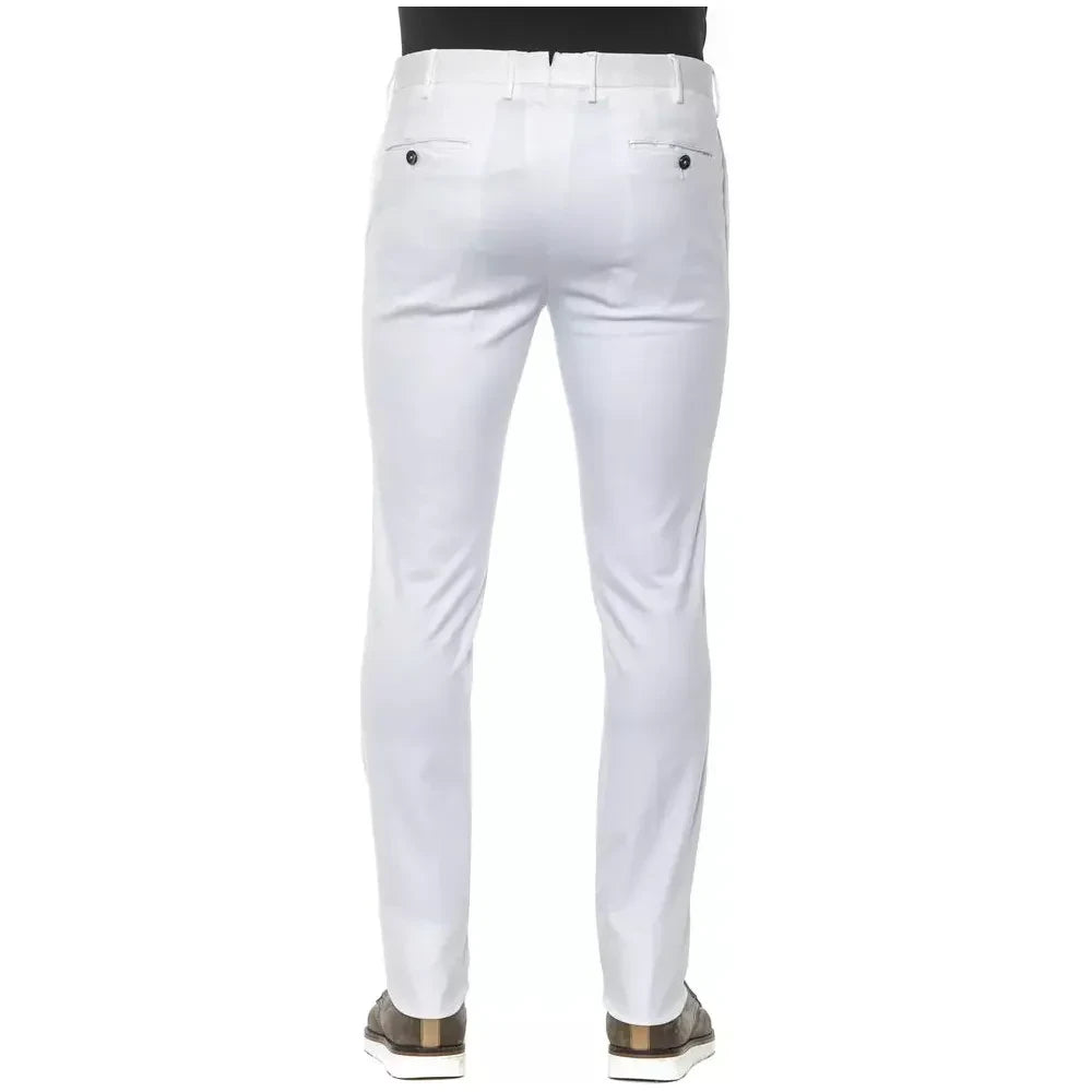 PT Torino White Cotton Men Trousers Jeans & Pants PT Torino