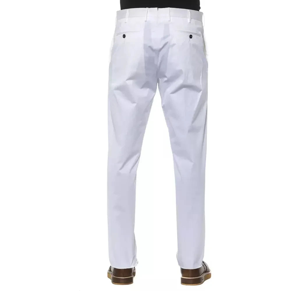 PT Torino White Cotton Men Trouser PT Torino