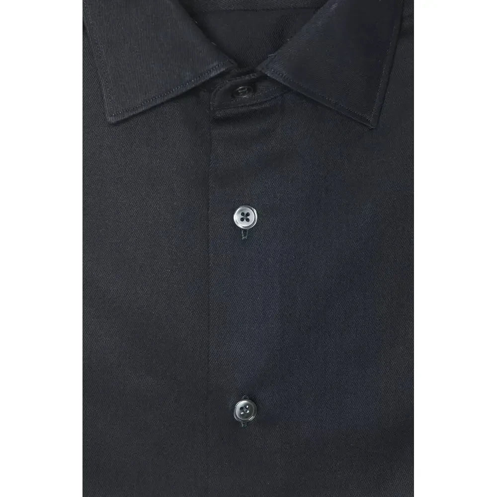 Robert Friedman Black Cotton Men's Shirt Robert Friedman