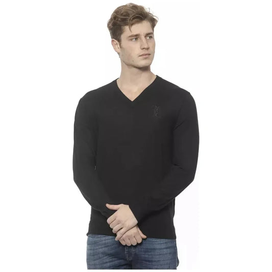 Billionaire Italian Couture Black Cashmere Men Sweater Billionaire Italian Couture