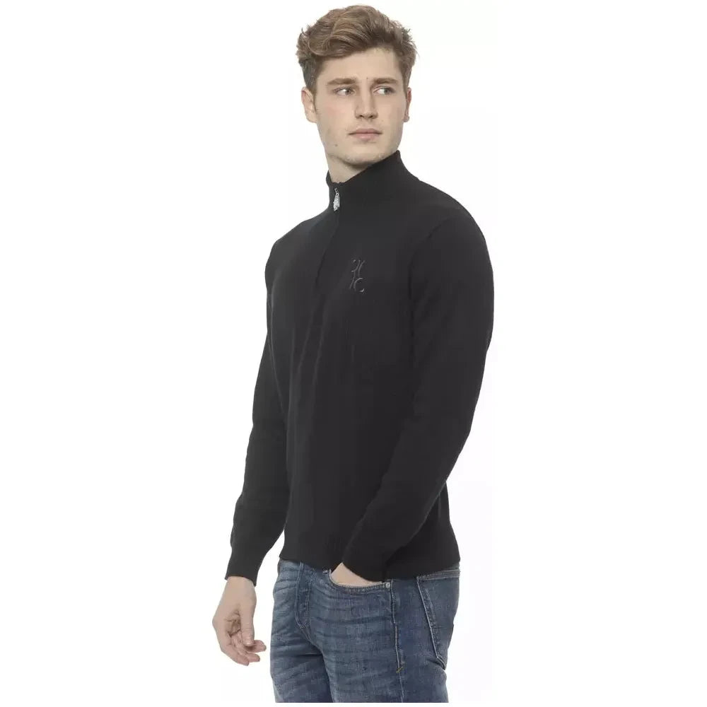 Billionaire Italian Couture Black Cashmere Men Sweater Billionaire Italian Couture