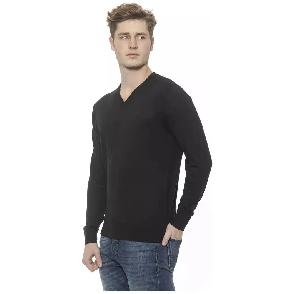 Billionaire Italian Couture Black Cashmere Men Sweater Billionaire Italian Couture