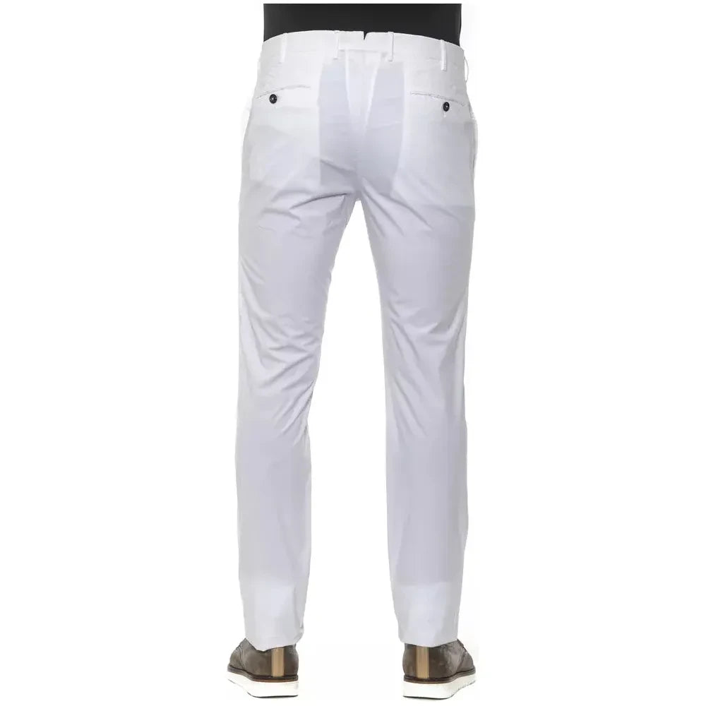 PT Torino White Cotton Men's Trouser Jeans & Pants PT Torino