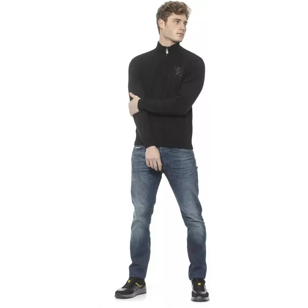 Billionaire Italian Couture Black Cashmere Men Sweater Billionaire Italian Couture