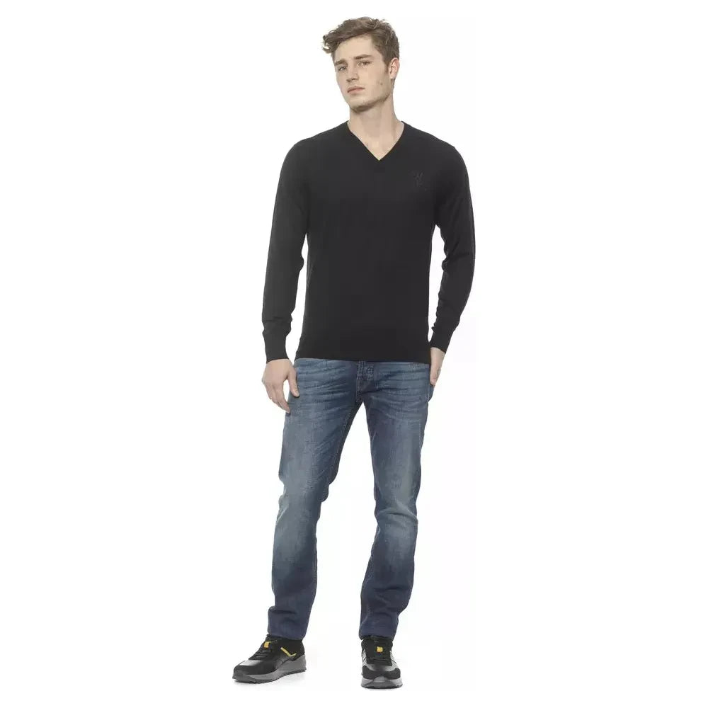 Billionaire Italian Couture Black Cashmere Men Sweater Billionaire Italian Couture