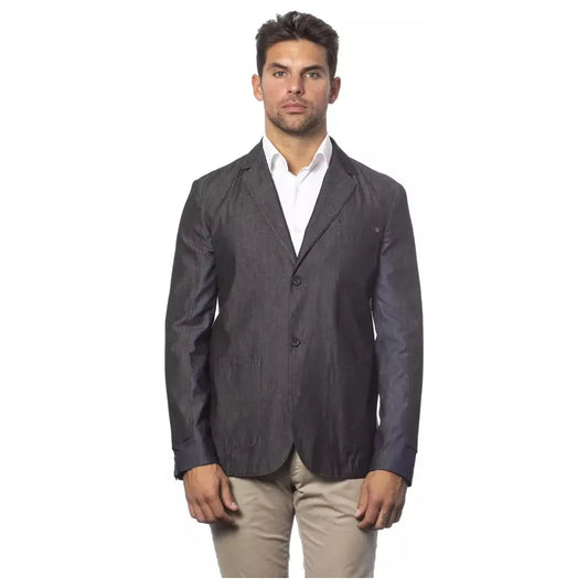 Verri Gray Cotton Men's Blazer Verri