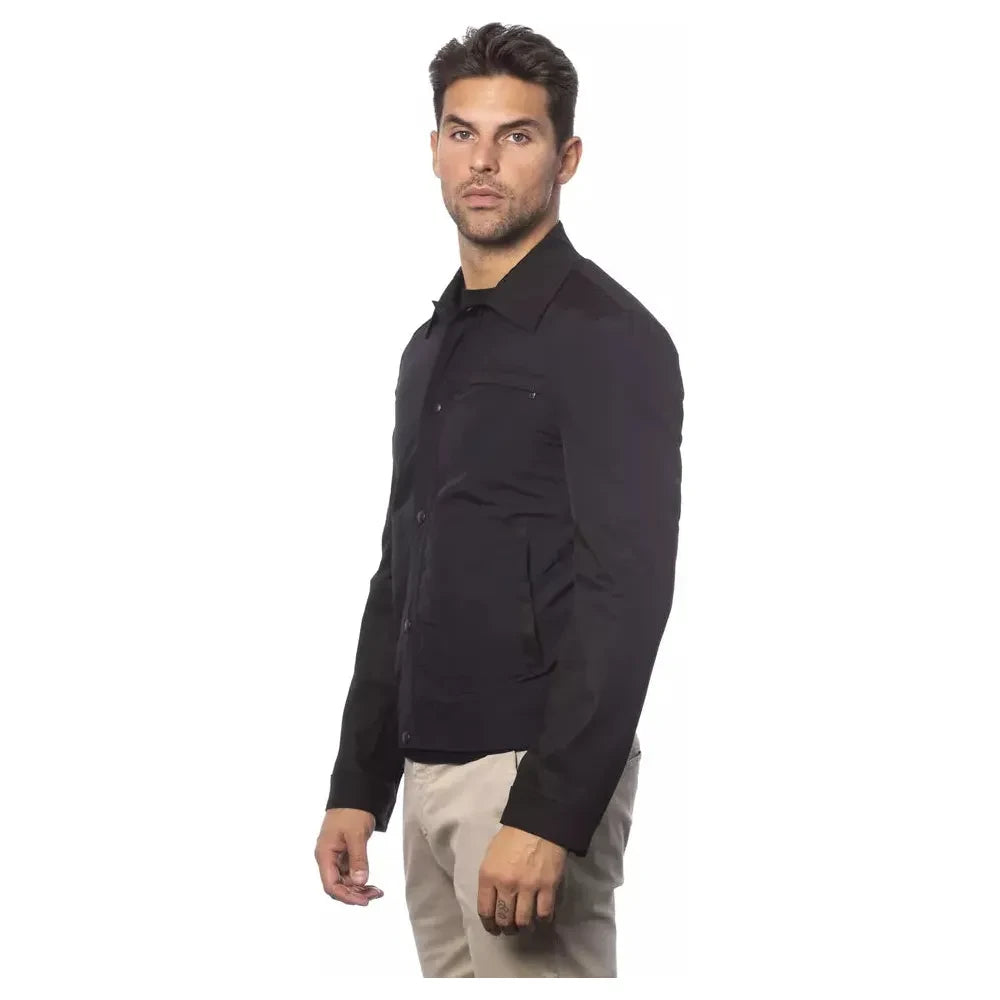 Verri Black Cotton Men Jacket Coats & Jackets Verri