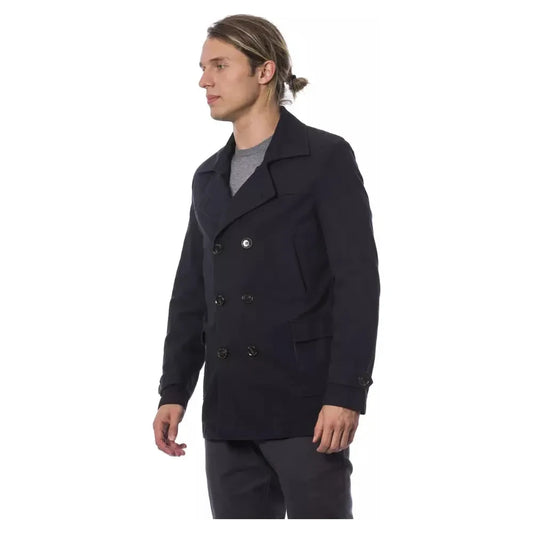 Verri Blue Cotton Men Blazer Verri