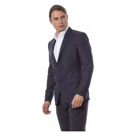 Verri Blue Wool Men's Blazer Verri