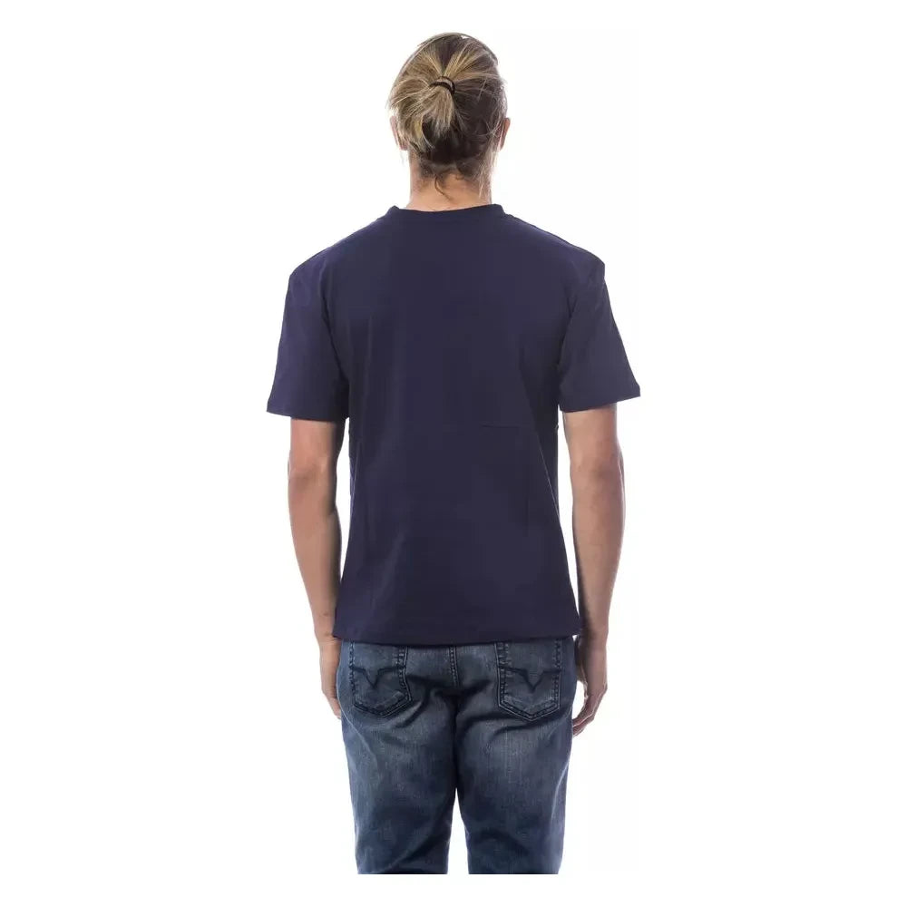 Verri Blue Cotton Mens T-Shirt Verri