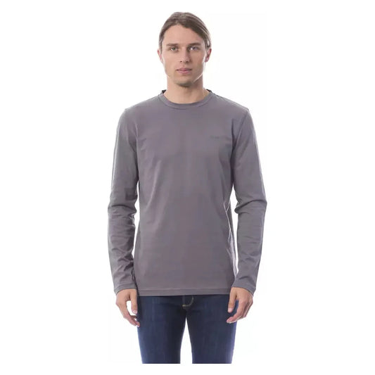 Verri Gray Cotton Men T-Shirt Verri