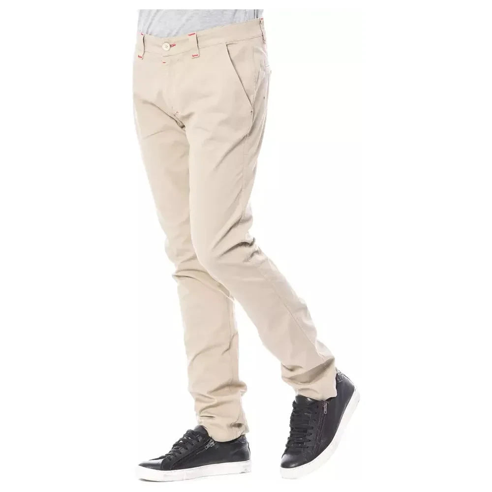 Verri Beige Cotton Men Pant Verri