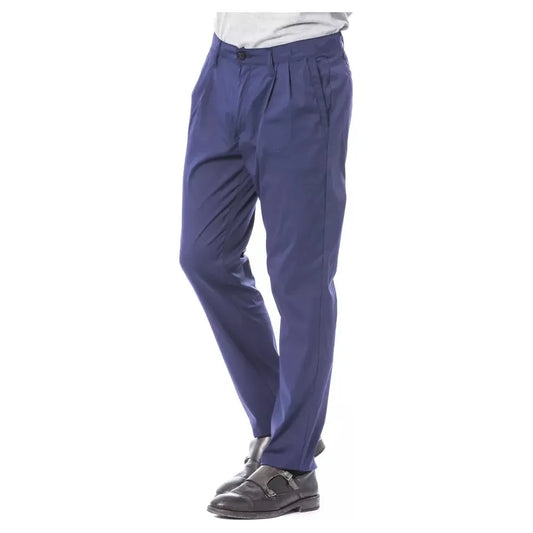 Verri Blue Cotton Men's Chino Pant Verri