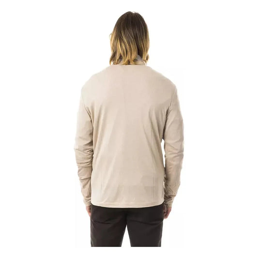 BYBLOS Beige Viscose Men Cardigan BYBLOS