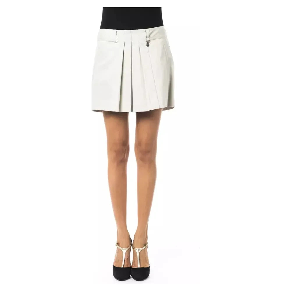 BYBLOS Gray Cotton Women Skirt WOMAN SKIRTS BYBLOS