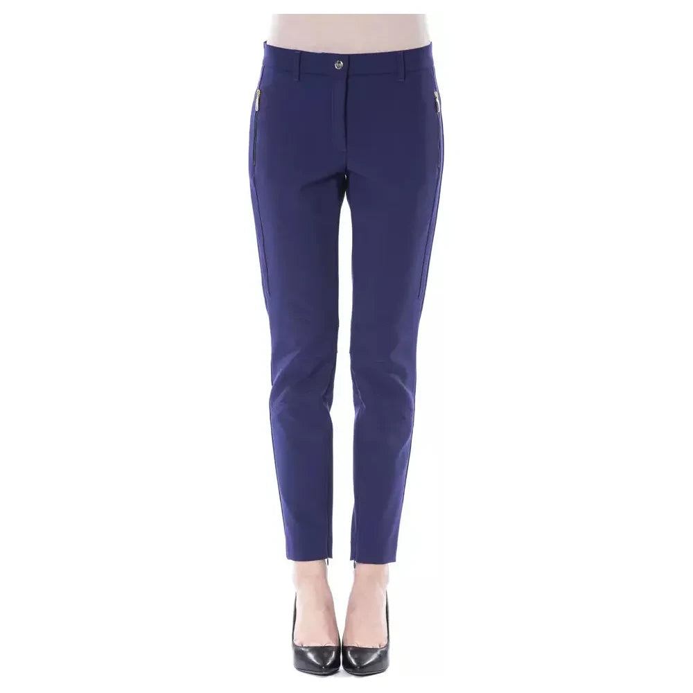 BYBLOS Blue Polyester Women's Pants BYBLOS