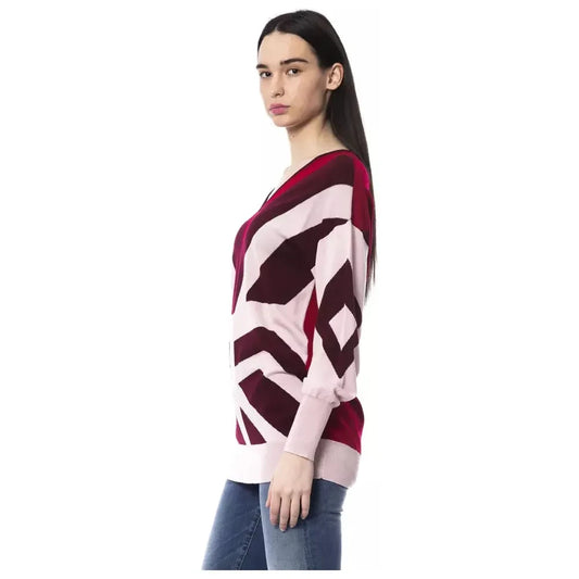 BYBLOS Burgundy Wool Women Sweater BYBLOS