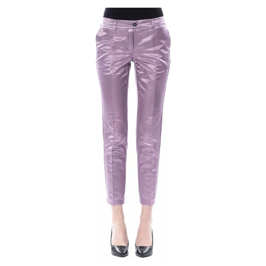 BYBLOS Purple Cotton Women Pant BYBLOS