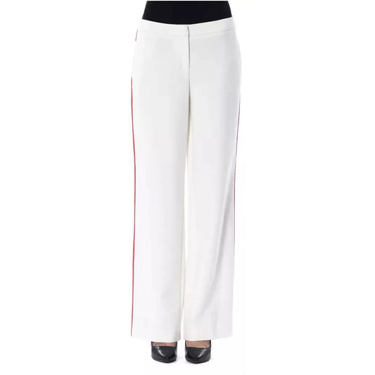 BYBLOS White Polyester Women's Pant Jeans & Pants BYBLOS