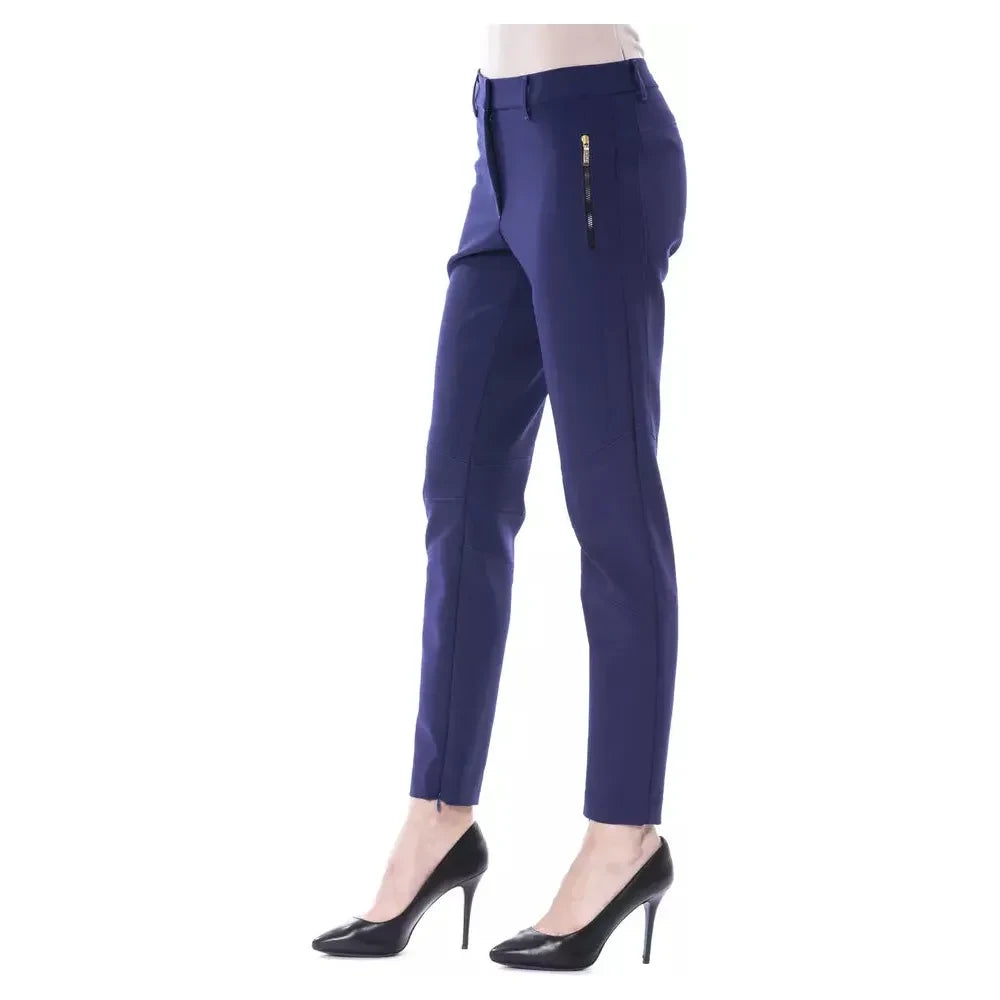 BYBLOS Blue Polyester Women's Slim Pant BYBLOS