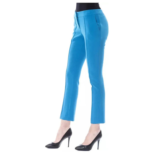 BYBLOS Light Blue Polyester Women Pant Jeans & Pants BYBLOS