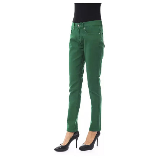 BYBLOS Green Cotton Women Pant BYBLOS