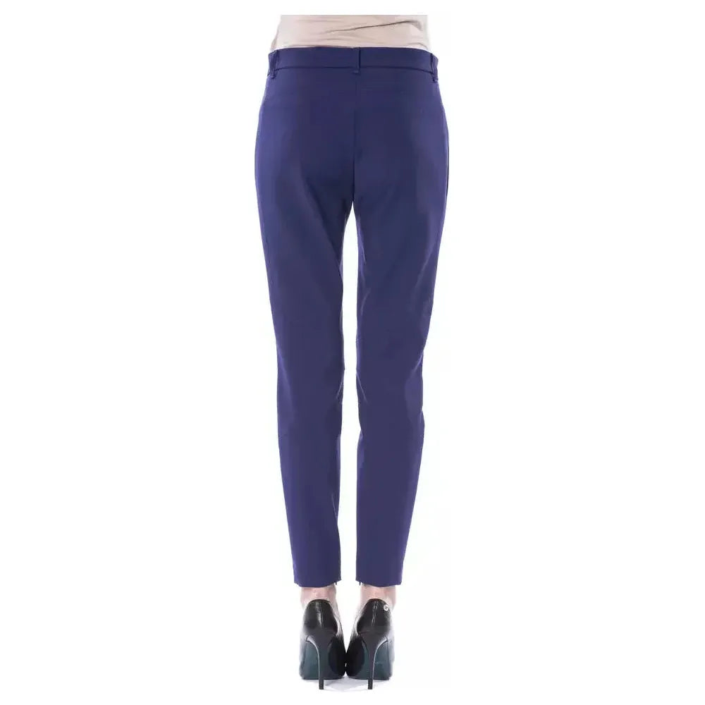 BYBLOS Blue Polyester Women's Pants BYBLOS