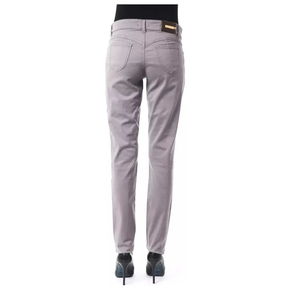 BYBLOS Gray Cotton Women Pant BYBLOS