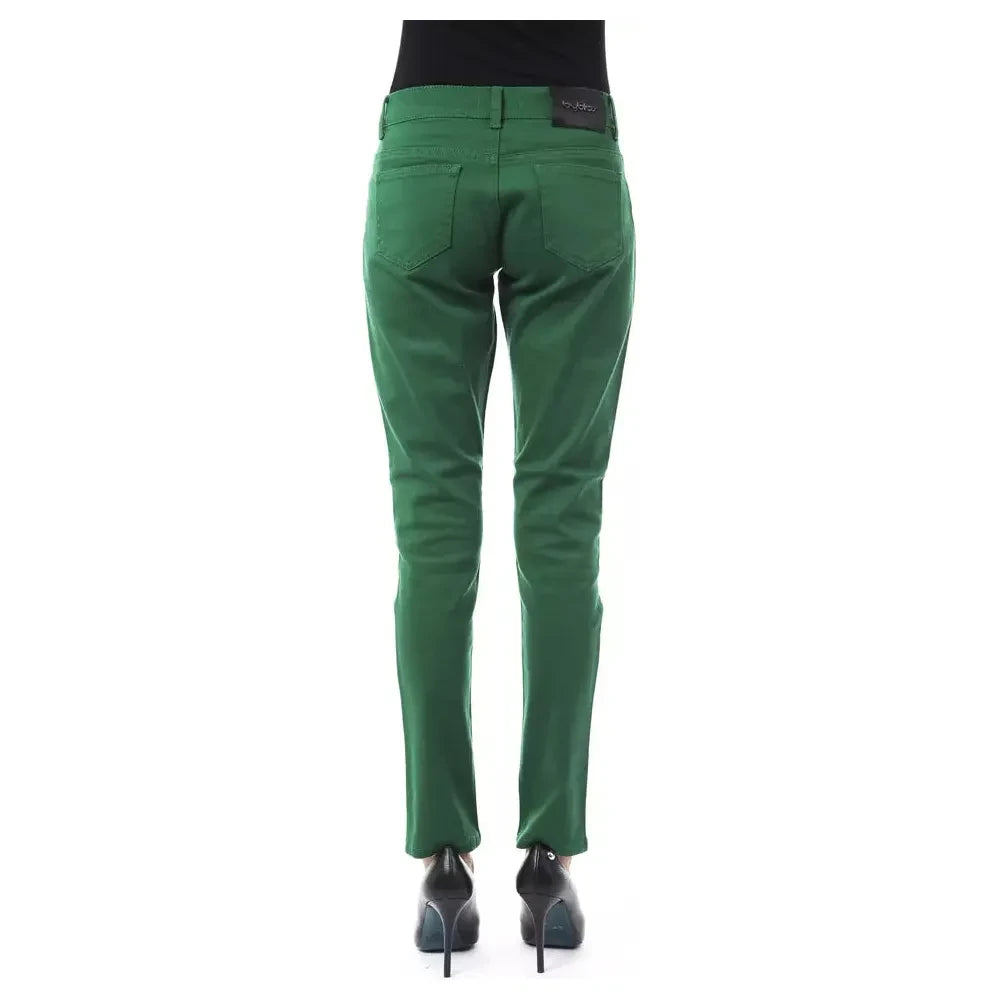 BYBLOS Green Cotton Women Pants BYBLOS