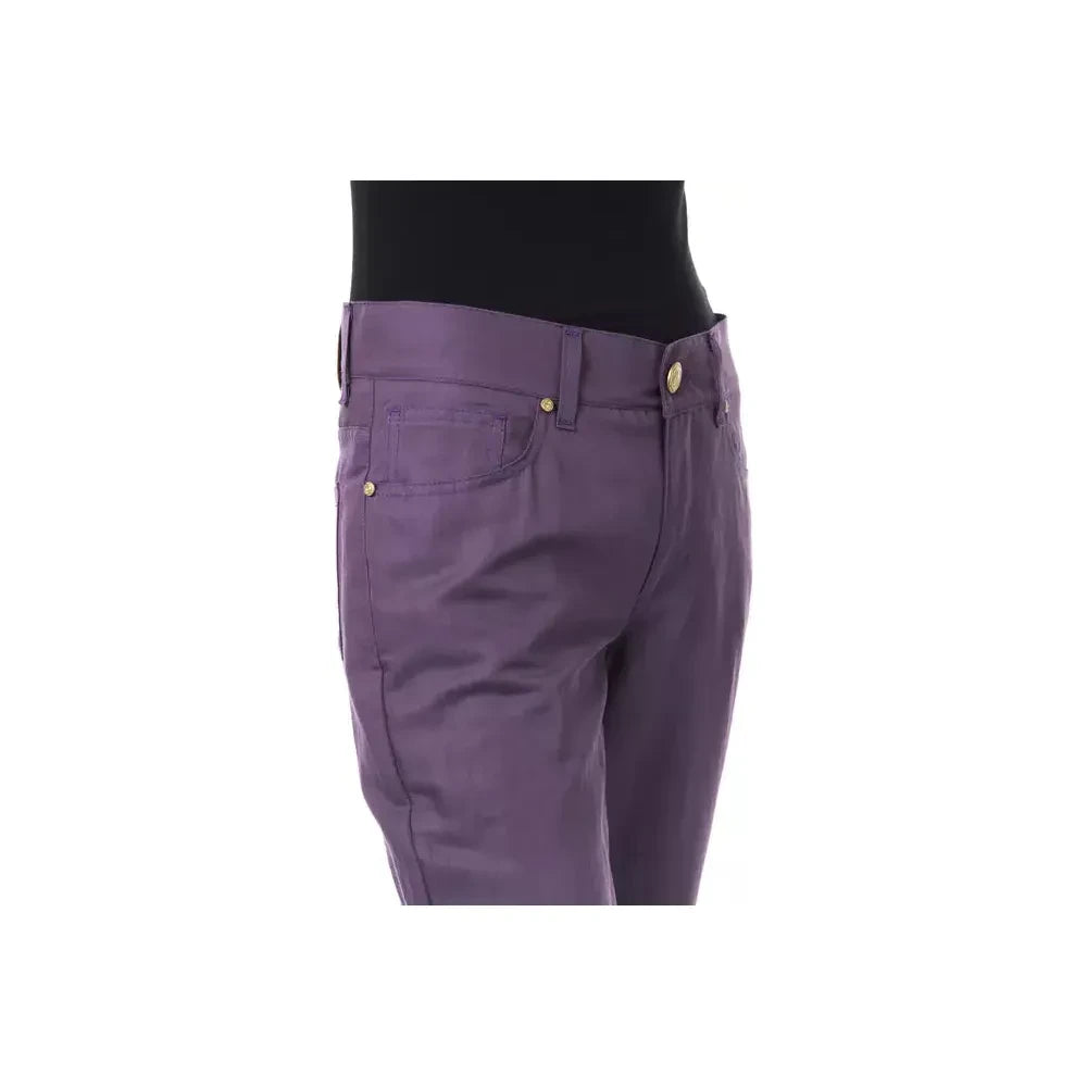 BYBLOS Purple Cotton Women Pant BYBLOS