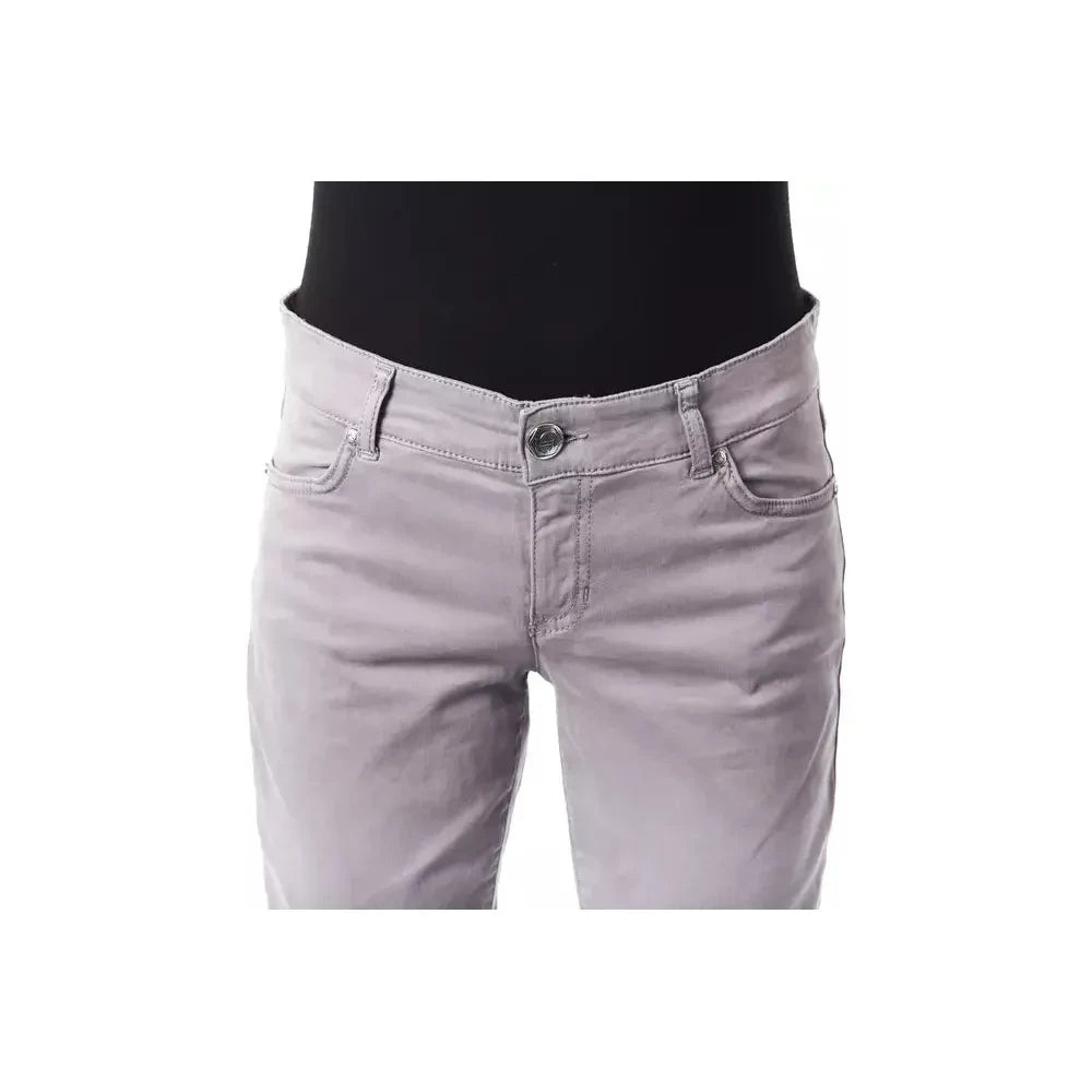 BYBLOS Gray Cotton Women Pant BYBLOS